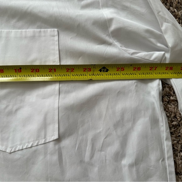 Zara Oversized White Collared Shirt - Picture 7 of 12